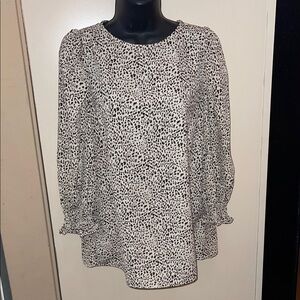 Doe & Rae Monochrome Patterned Blouse